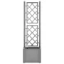 Arriate con enrejado y sistema de riego automático gris de vidaXL, Maceteros y jardineras - Ref: Foro24-317577, Precio: 101,6...