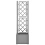Flowerbed with trellis and gray automatic irrigation system by vidaXL, Pots and planters - Ref: Foro24-317577, Price: 103,81 ...