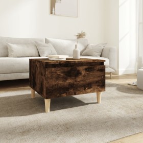 Mesa auxiliar madera contrachapada roble ahumado 50x46x35 cm Mesa auxiliar madera contrachapada roble ahumado 50x46x35 cm