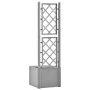 Flowerbed with trellis and gray automatic irrigation system by vidaXL, Pots and planters - Ref: Foro24-317577, Price: 101,70 ...