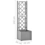 Flowerbed with trellis and gray automatic irrigation system by vidaXL, Pots and planters - Ref: Foro24-317577, Price: 103,81 ...