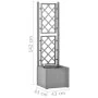 Flowerbed with trellis and gray automatic irrigation system by vidaXL, Pots and planters - Ref: Foro24-317577, Price: 101,70 ...