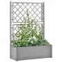 Flowerbed with trellis and gray automatic irrigation system by vidaXL, Pots and planters - Ref: Foro24-317578, Price: 146,97 ...