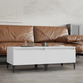 Mesas auxiliares 2 uds madera contrachapada blanco 50x46x35 cm Mesas auxiliares 2 uds madera contrachapada blanco 50x46x35 cm