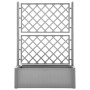 Flowerbed with trellis and gray automatic irrigation system by vidaXL, Pots and planters - Ref: Foro24-317578, Price: 149,74 ...