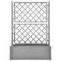 Flowerbed with trellis and gray automatic irrigation system by vidaXL, Pots and planters - Ref: Foro24-317578, Price: 146,97 ...