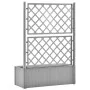 Arriate con enrejado y sistema de riego automático gris de vidaXL, Maceteros y jardineras - Ref: Foro24-317578, Precio: 146,9...