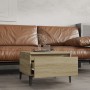Mesa auxiliar madera contrachapada roble Sonoma 50x46x35 cm