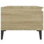 Mesa auxiliar madera contrachapada roble Sonoma 50x46x35 cm