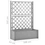 Flowerbed with trellis and gray automatic irrigation system by vidaXL, Pots and planters - Ref: Foro24-317578, Price: 146,97 ...