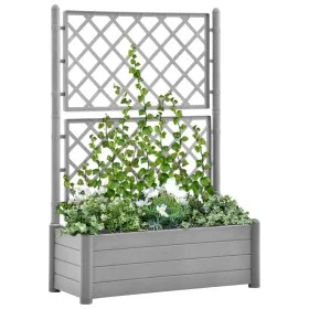 Stone gray PP trellis planter 100x43x142 cm by vidaXL, Pots and planters - Ref: Foro24-317582, Price: 135,34 €, Discount: %
