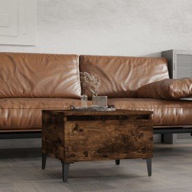 Mesa auxiliar madera contrachapada roble ahumado 50x46x35 cm Mesa auxiliar madera contrachapada roble ahumado 50x46x35 cm