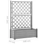 Stone gray PP trellis planter 100x43x142 cm by vidaXL, Pots and planters - Ref: Foro24-317582, Price: 135,34 €, Discount: %