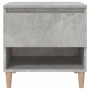 Mesita de noche madera contrachapada gris hormigón 50x46x50 cm