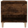 Mesita de noche madera contrachapada roble ahumado 50x46x50 cm