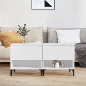 Mesitas de noche 2 uds madera contrachapada blanco 50x46x50 cm Mesitas de noche 2 uds madera contrachapada blanco 50x46x50 cm