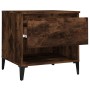 Mesa auxiliar madera contrachapada roble ahumado 50x46x50 cm