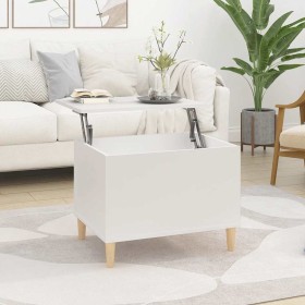 Mesa de centro madera contrachapada blanco 60x44,5x45 cm Mesa de centro madera contrachapada blanco 60x44,5x45 cm