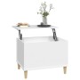 Mesa de centro madera contrachapada blanco 60x44,5x45 cm