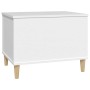 Mesa de centro madera contrachapada blanco 60x44,5x45 cm