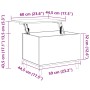 Mesa de centro madera contrachapada blanco 60x44,5x45 cm