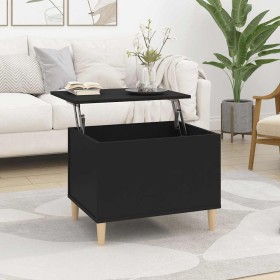 Mesa de centro madera contrachapada negro 60x44,5x45 cm Mesa de centro madera contrachapada negro 60x44,5x45 cm