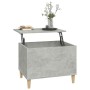 Mesa de centro madera contrachapada gris hormigón 60x44,5x45 cm