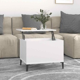 Mesa de centro madera contrachapada blanco 60x44,5x45 cm Mesa de centro madera contrachapada blanco 60x44,5x45 cm