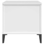 Mesa de centro madera contrachapada blanco 60x44,5x45 cm