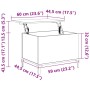 Mesa de centro madera contrachapada blanco 60x44,5x45 cm