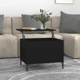 Mesa de centro madera contrachapada negro 60x44,5x45 cm Mesa de centro madera contrachapada negro 60x44,5x45 cm