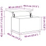 Mesa de centro madera contrachapada roble Sonoma 60x44,5x45 cm