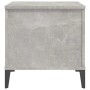 Mesa de centro madera contrachapada gris hormigón 60x44,5x45 cm