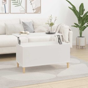 Mesa de centro madera contrachapada blanco 90x44,5x45 cm Mesa de centro madera contrachapada blanco 90x44,5x45 cm