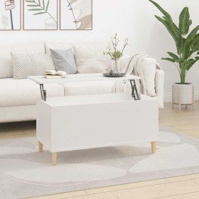 Mesa de centro madera contrachapada blanco 90x44,5x45 cm en Mesas de centro | Comprar online en Foro24