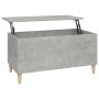 Mesa de centro madera contrachapada gris hormigón 90x44,5x45 cm
