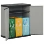 Garden waste cabinet PP gray and black 68x40x85 cm by vidaXL, Garbage cans and trash cans - Ref: Foro24-340987, Price: 143,29...