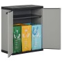 Gartenabfallschrank PP grau und schwarz 68x40x85 cm von vidaXL, Mülltonnen und Mülltonnen - Ref: Foro24-340987, Preis: 119,14...