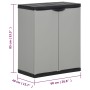 Gartenabfallschrank PP grau und schwarz 68x40x85 cm von vidaXL, Mülltonnen und Mülltonnen - Ref: Foro24-340987, Preis: 119,14...