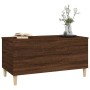 Mesa de centro madera contrachapada roble marrón 90x44,5x45 cm