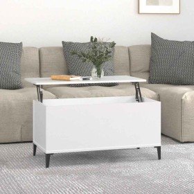 Mesa de centro madera contrachapada blanco 90x44,5x45 cm Mesa de centro madera contrachapada blanco 90x44,5x45 cm