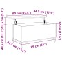 Mesa de centro madera contrachapada blanco 90x44,5x45 cm