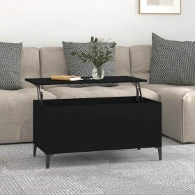 Mesa de centro madera contrachapada negro 90x44,5x45 cm Mesa de centro madera contrachapada negro 90x44,5x45 cm