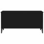 Mesa de centro madera contrachapada negro 90x44,5x45 cm