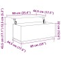 Mesa de centro madera contrachapada negro 90x44,5x45 cm