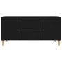 Mueble para TV madera contrachapada negro 102x44,5x50 cm