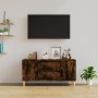 Mueble de TV madera contrachapada roble ahumado 102x44,5x50 cm