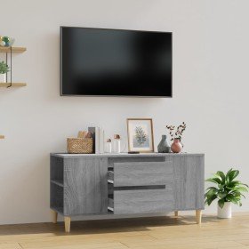 Mueble de TV madera contrachapada gris Sonoma 102x44,5x50 cm Mueble de TV madera contrachapada gris Sonoma 102x44,5x50 cm