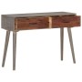 Solid gray mango wood console table 110x35x75 cm by vidaXL, Side tables - Ref: Foro24-321807, Price: 141,06 €, Discount: %