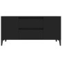 Mueble para TV madera contrachapada negro 102x44,5x50 cm
